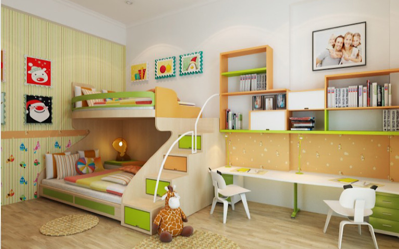 Decor phòng ngủ cho bé vừa học tập vừa vui chơi