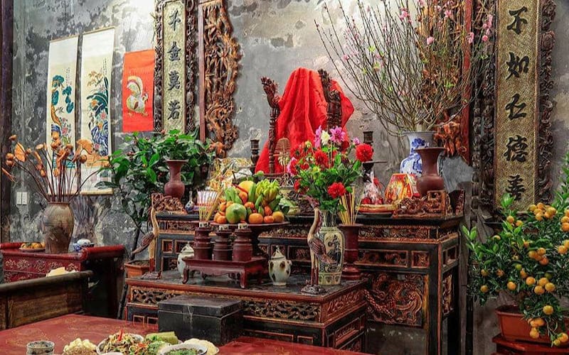 Trang trí hoa đào